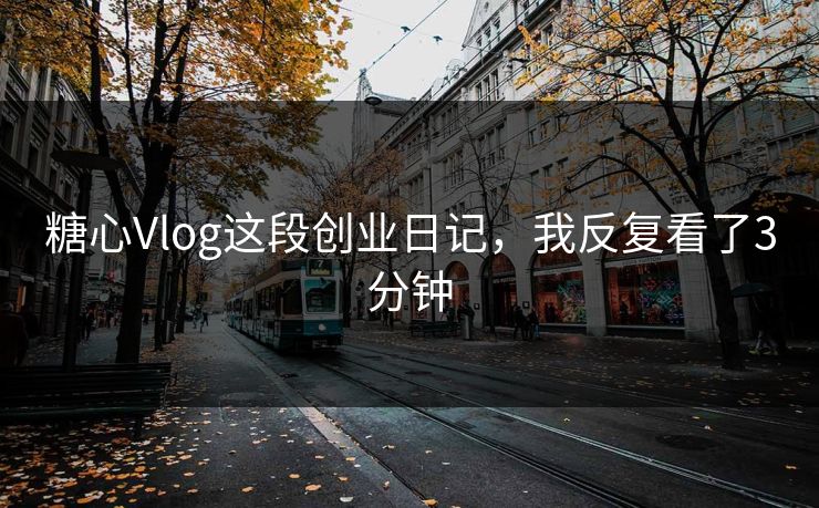糖心Vlog这段创业日记，我反复看了3分钟