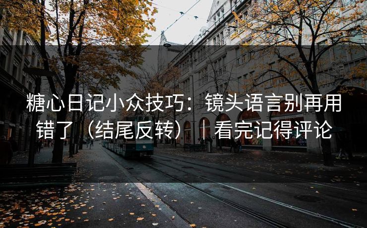 糖心日记小众技巧：镜头语言别再用错了（结尾反转）｜看完记得评论